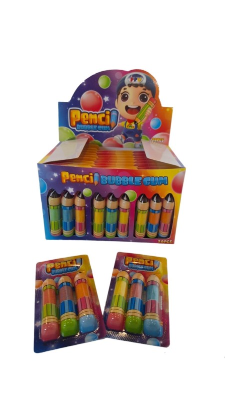 Pencil bubble gum 13g (30/1)