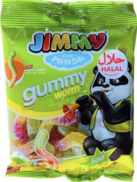 Jimmy gummy worm 80g (12/1)