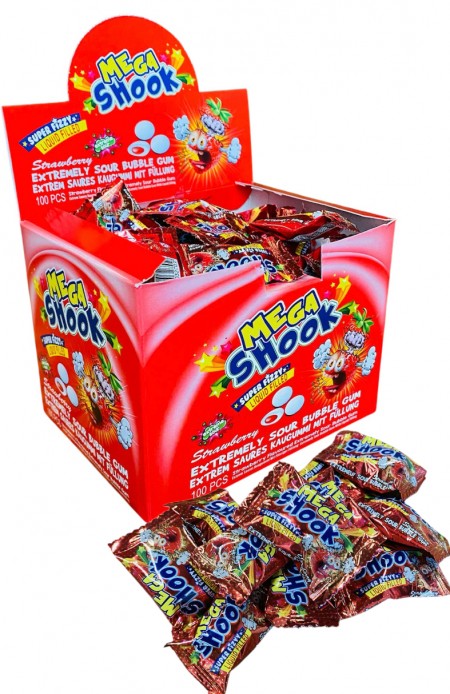 Mega shook žvaka jagoda 4,2g (100/1)