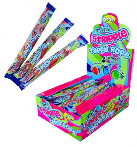 Mini stripple taffy rope 3 colors 8g (36/1)