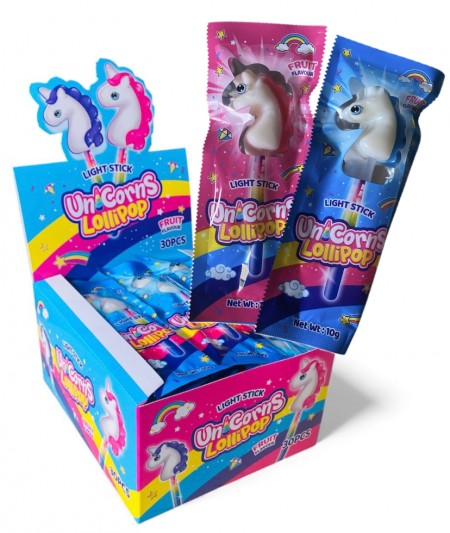 Unicorns lollipop light stick 10g (30/1)