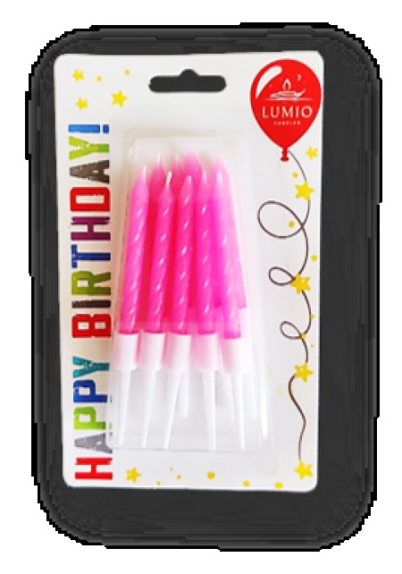 Svećice rodjendanske lumio pink 10pcs