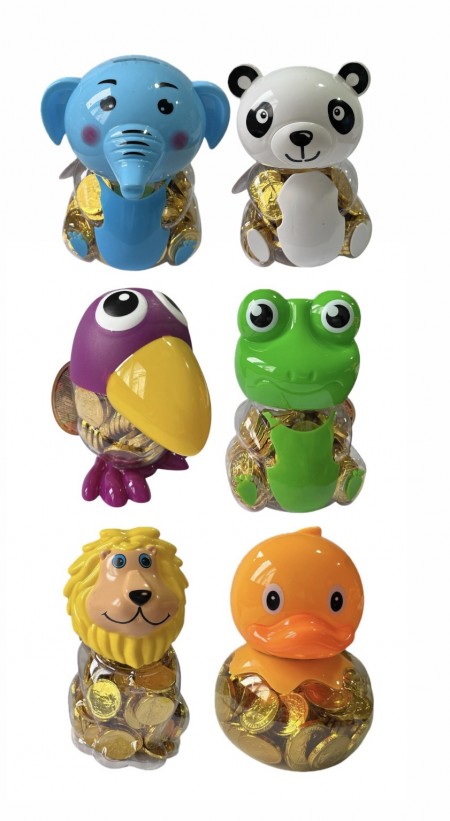 Kasica životinja čokoladni dukati 250g 100pcs