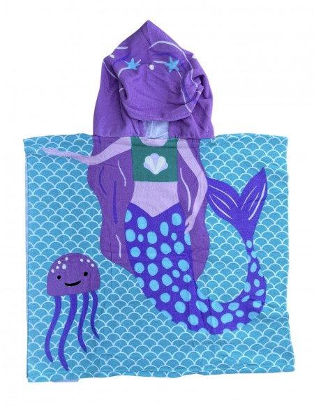 Peškir pončo dečiji Mala Sirena