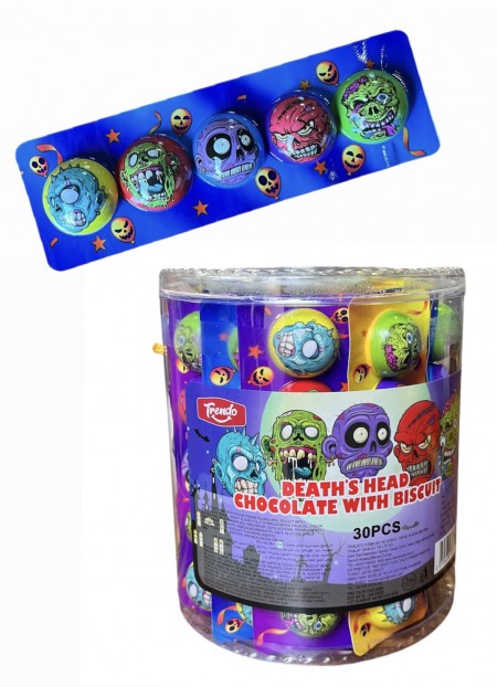 Death's head chocolate biscuit 10g (30/1)