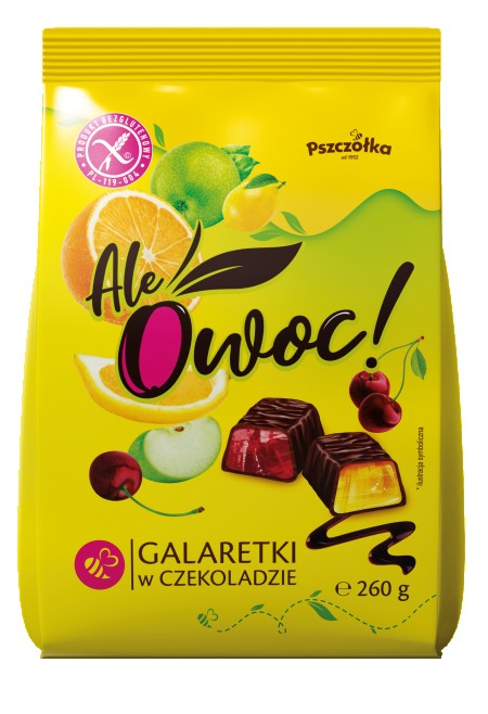 Ale owoc čokoladna žele bombona 260g