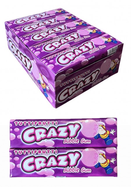 Crazy bubble gum tutti frutti 20g (20/1)